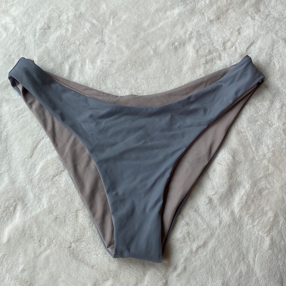 New! Free People x Kya Stella reversible bikini bottom gray 19062 - Picture 2 of 9